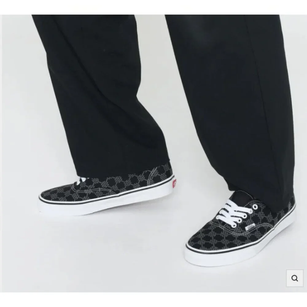 New! Size: 8 Men/9.5 Women | Vans Authentic Monogram - Black - Picture 13 of 16